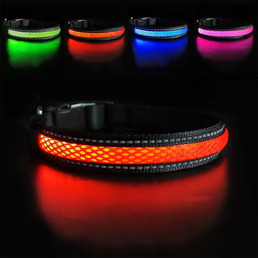 Luminous Dog Collar, Flashing Glow Necklace