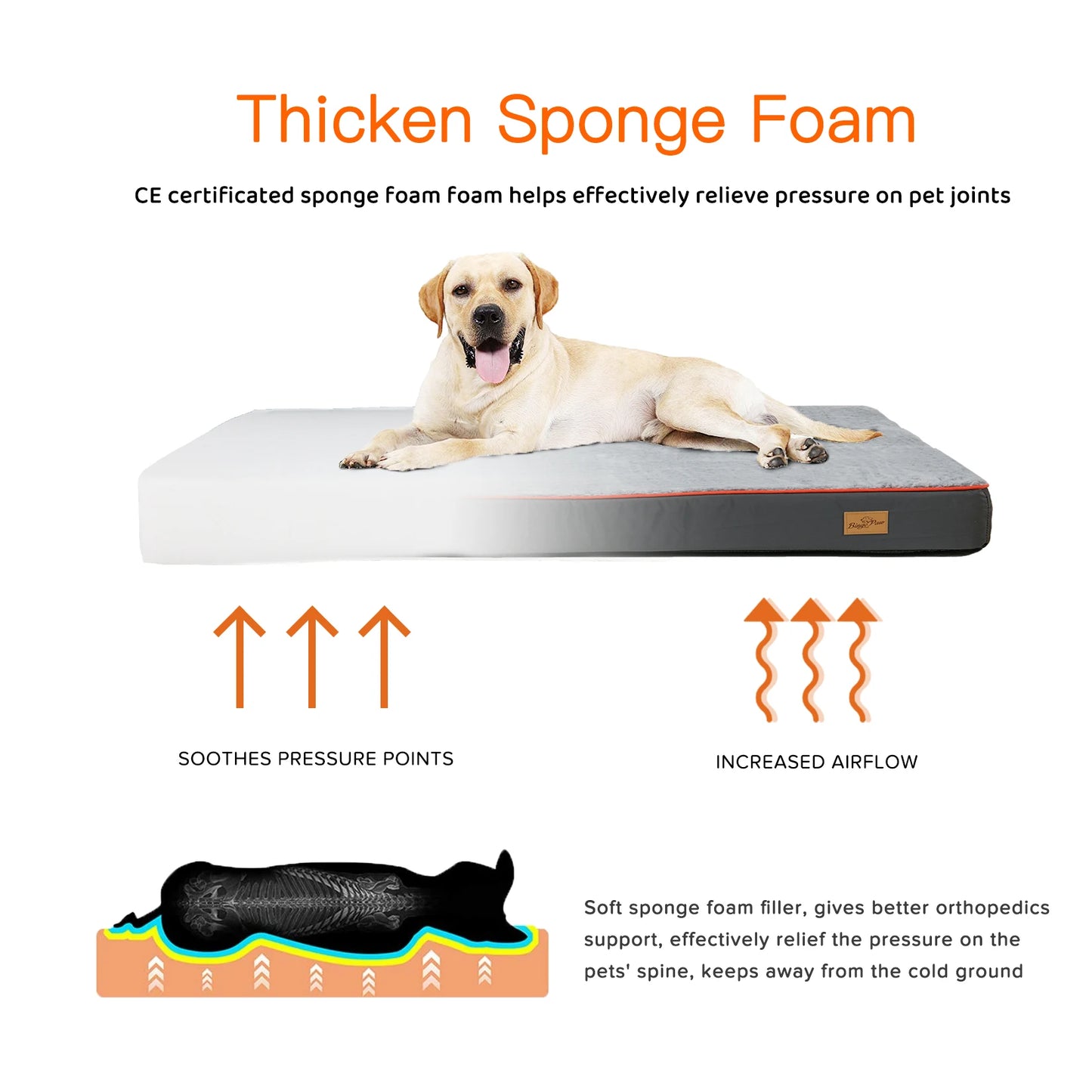 Orthopedic Dog Bed- Waterproof Washable Cover