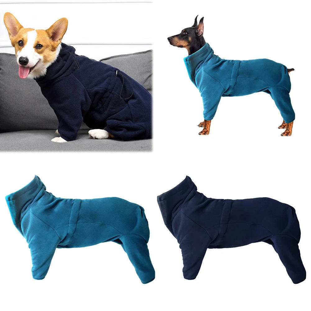 Dog Winter Coat - Soft Pullover Pajamas Cozy Jumpsuit