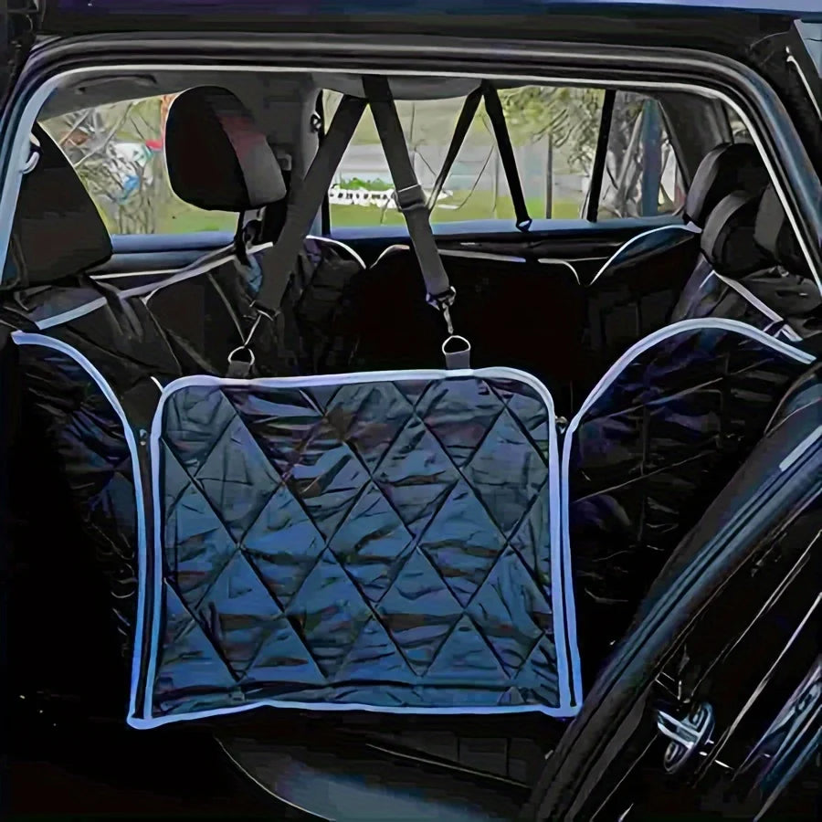 Dog Car Seat Cover, Waterproof with Mesh Window