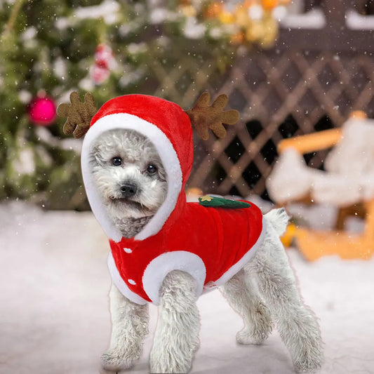 Christmas Pet Clothes Elk Pet Dog Christmas Clothes for Small Dogs Puppy