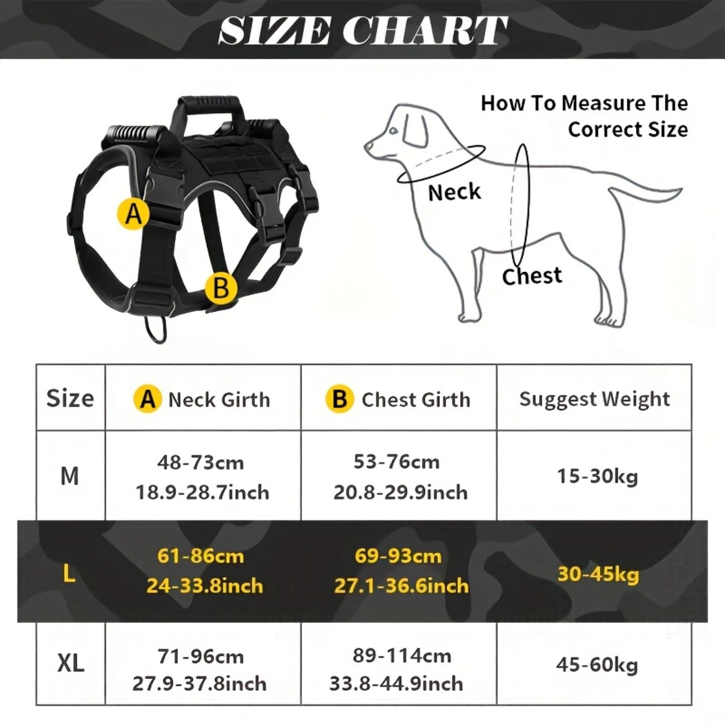 Heavy-Duty Dog Tactical Harness -