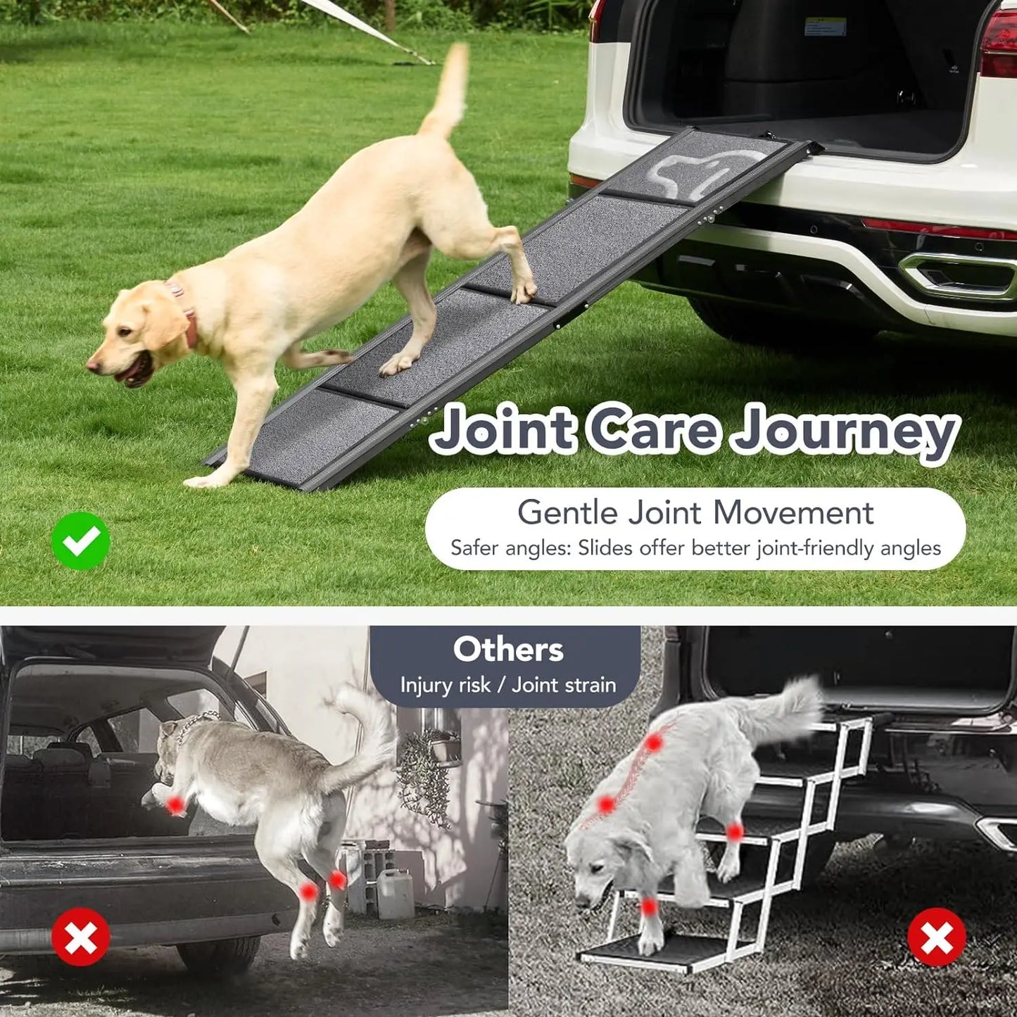 Dog Car Ramp Up -  Foldable Pet Ramp