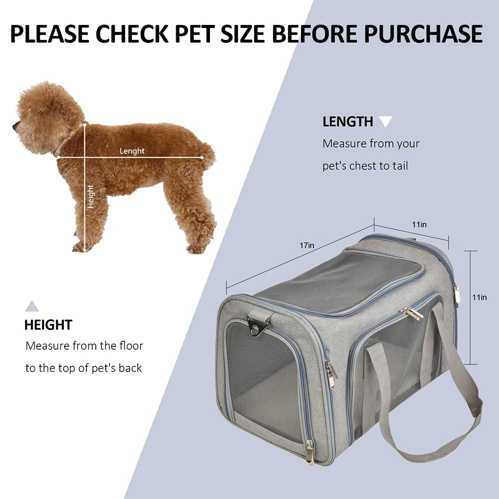 Airline Dog Carrier Bag - Cat/Dog Travel Bags