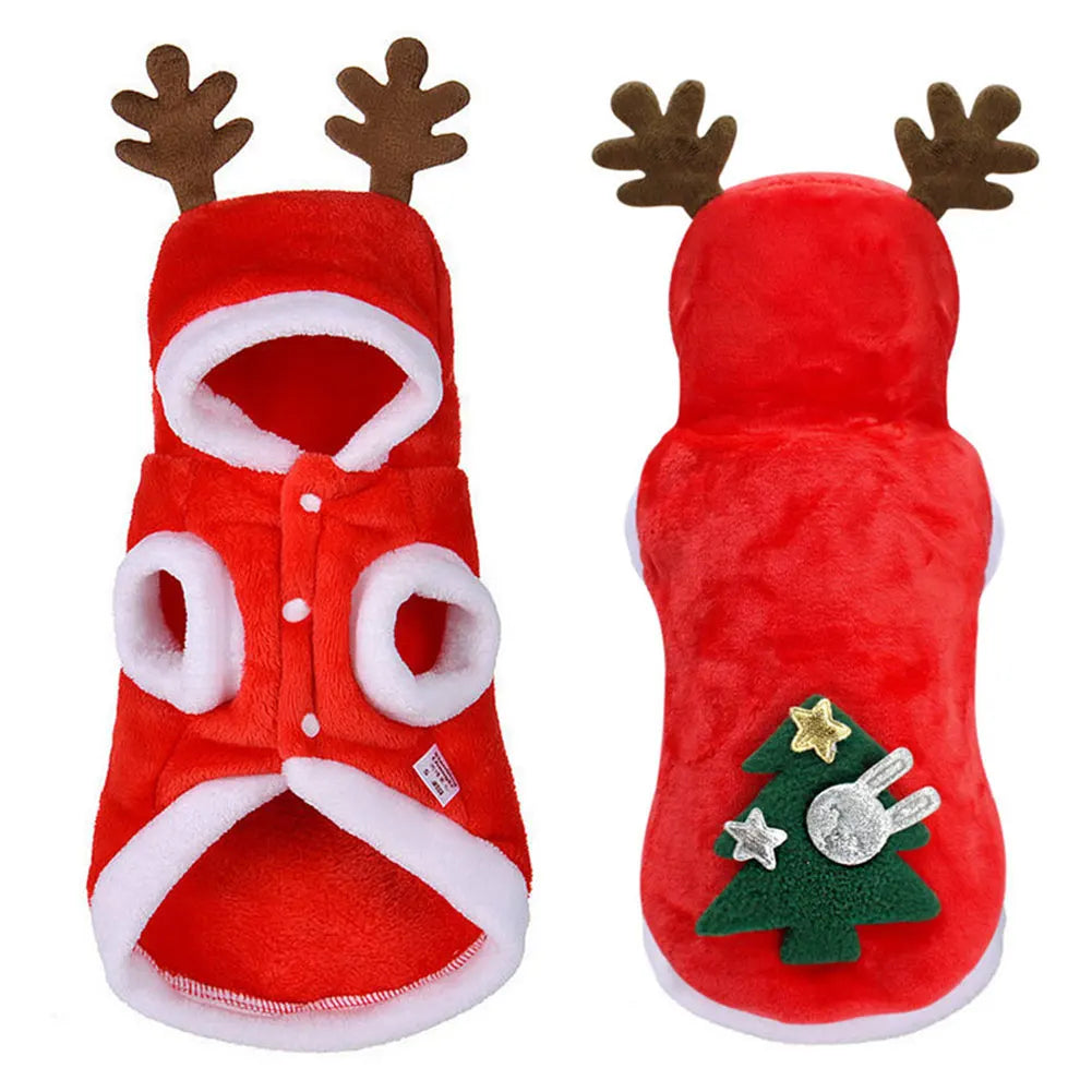 Christmas Pet Clothes Elk Pet Dog Christmas Clothes for Small Dogs Puppy