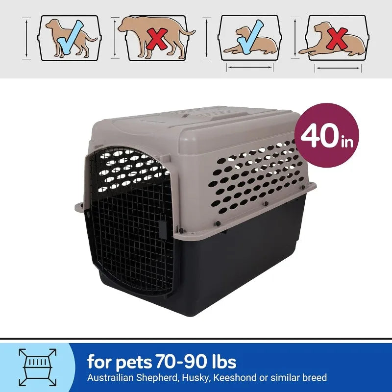 Large Dog Travel Kennel 40" - Portable Dog Crate