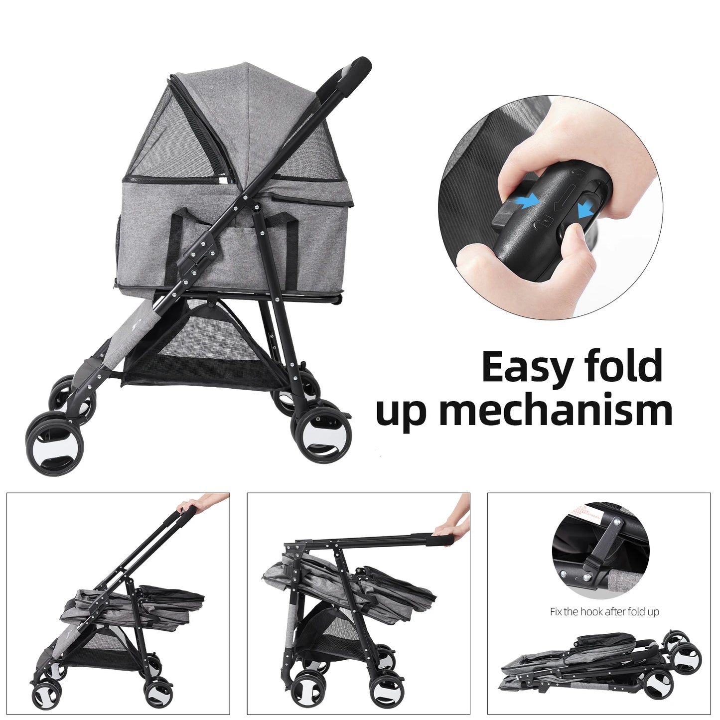 Luxury Foldable Cat Stroller