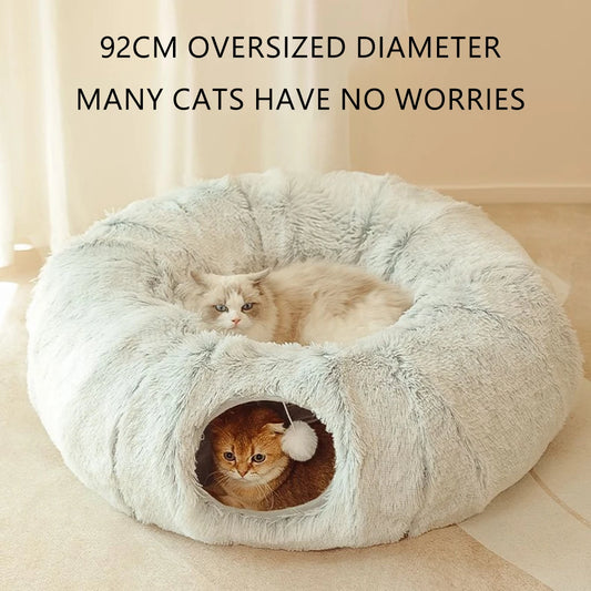 Winter Warm Cat House - Soft Foldable Plush for Cats and Small Dogs