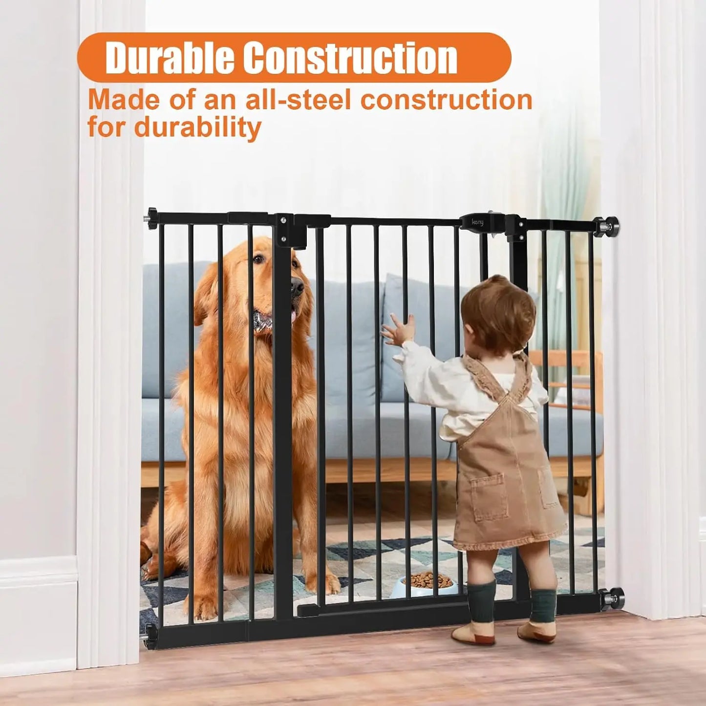 Baby Gate for Stairs, Auto Close Safety Dog Gate