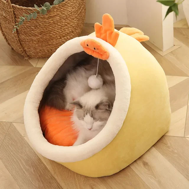 Warm Pet Basket-Cozy Kitten Lounger