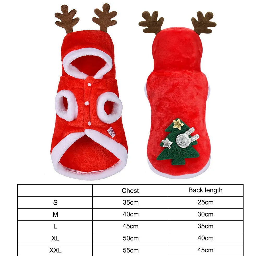 Christmas Pet Clothes Elk Pet Dog Christmas Clothes for Small Dogs Puppy