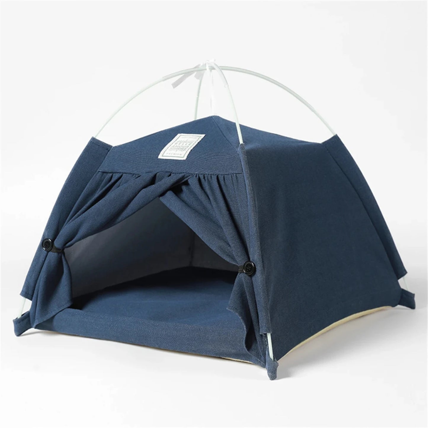 Folding Pet Tent Bed - Portable Cave Tent