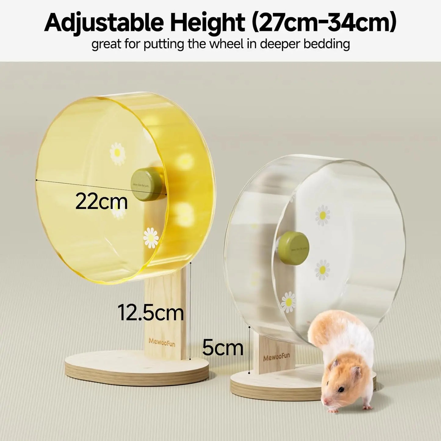 Hamster Silent Exercise Wheel - Transparent Wheel