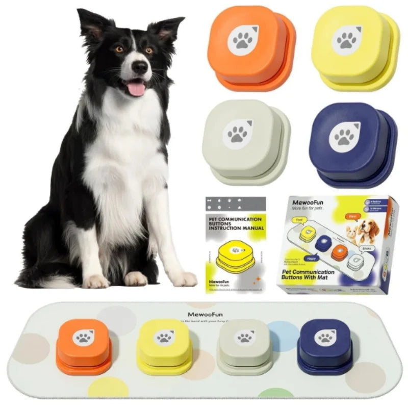 Dog Buttons for Communication -  Voice Recording Clicker