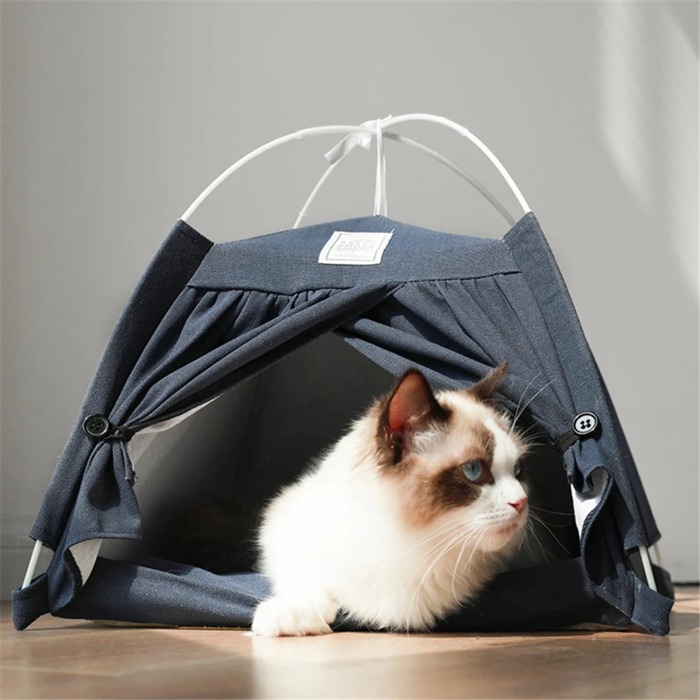 Folding Pet Tent Bed - Portable Cave Tent