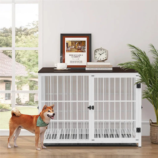 Heavy Duty Kennels - Metal Wooden Dog Crate