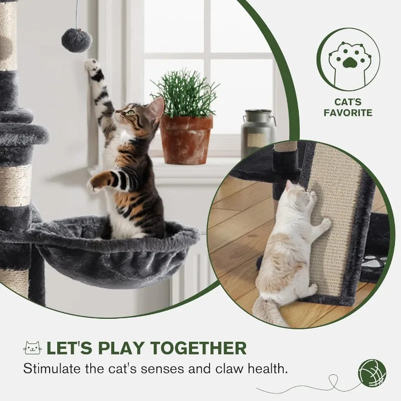 Multi-Level Large Cat Tree Tower w