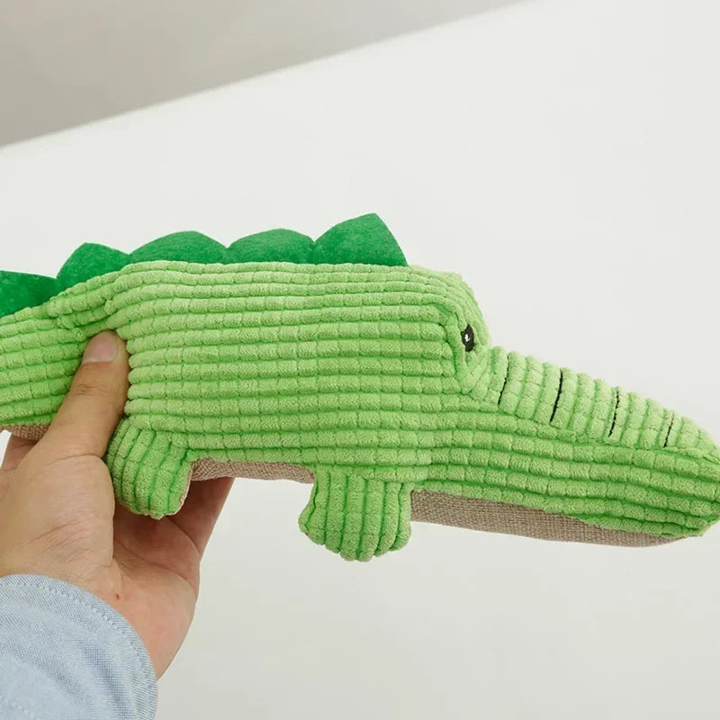 Crocodile Shape Plush Dog Squeaky Toys