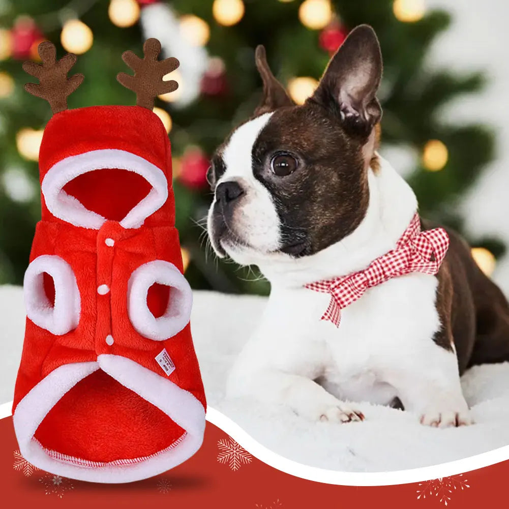 Christmas Pet Clothes Elk Pet Dog Christmas Clothes for Small Dogs Puppy