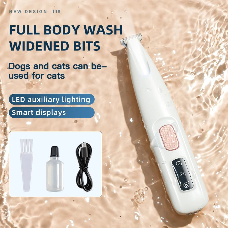 Pet Electric Groomer - LED Light Hair Trimmer