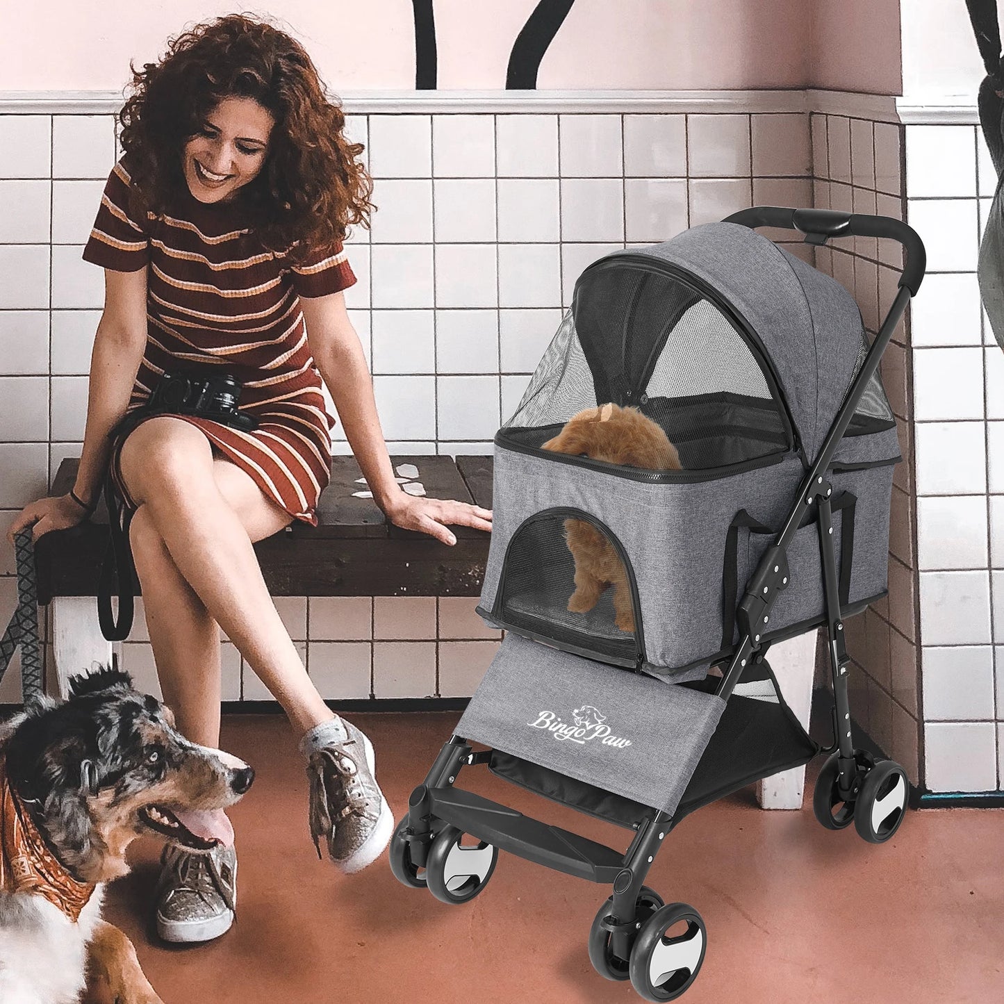 Luxury Foldable Cat Stroller